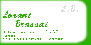 lorant brassai business card